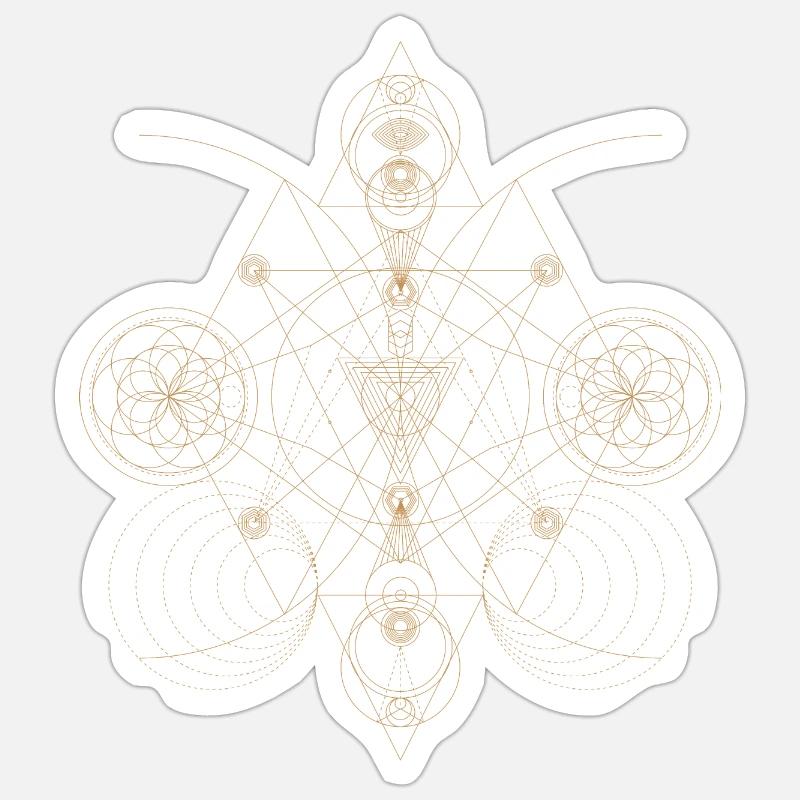 Conception de points abstraits - Sticker taille S (10 x 10 cm) - blanc mat