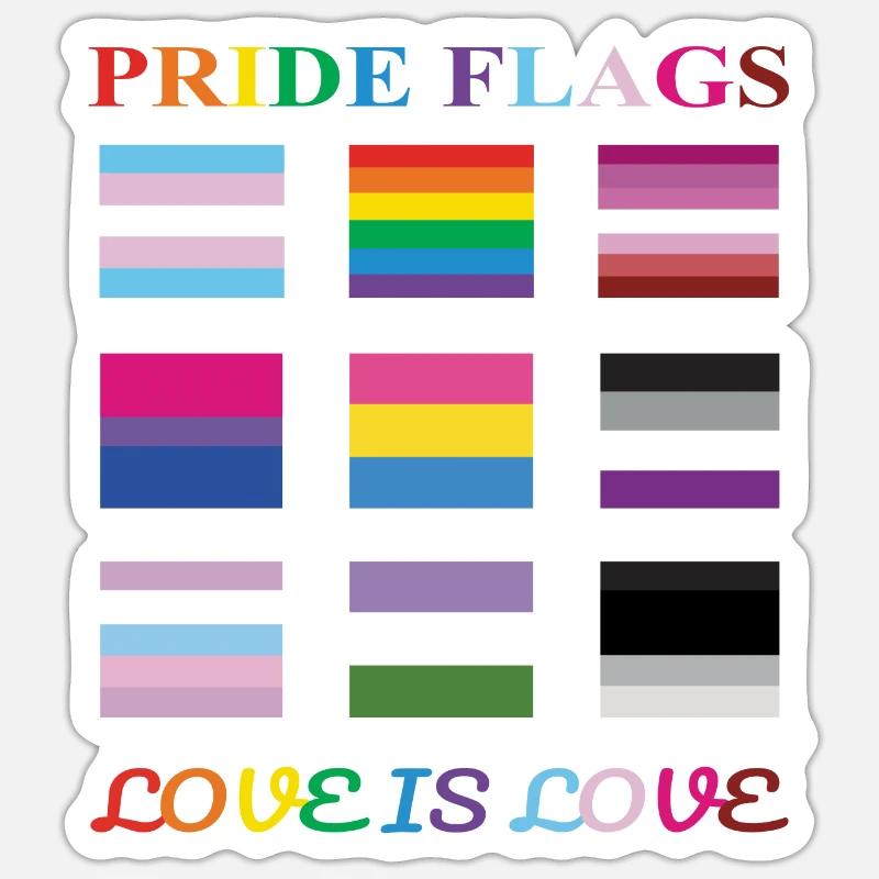 Pride Flags Sticker size S (10 x 10 cm)