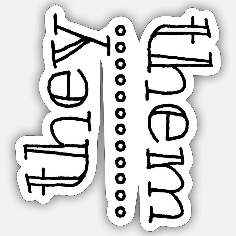 they them Sticker Größe S (10 x 10 cm)