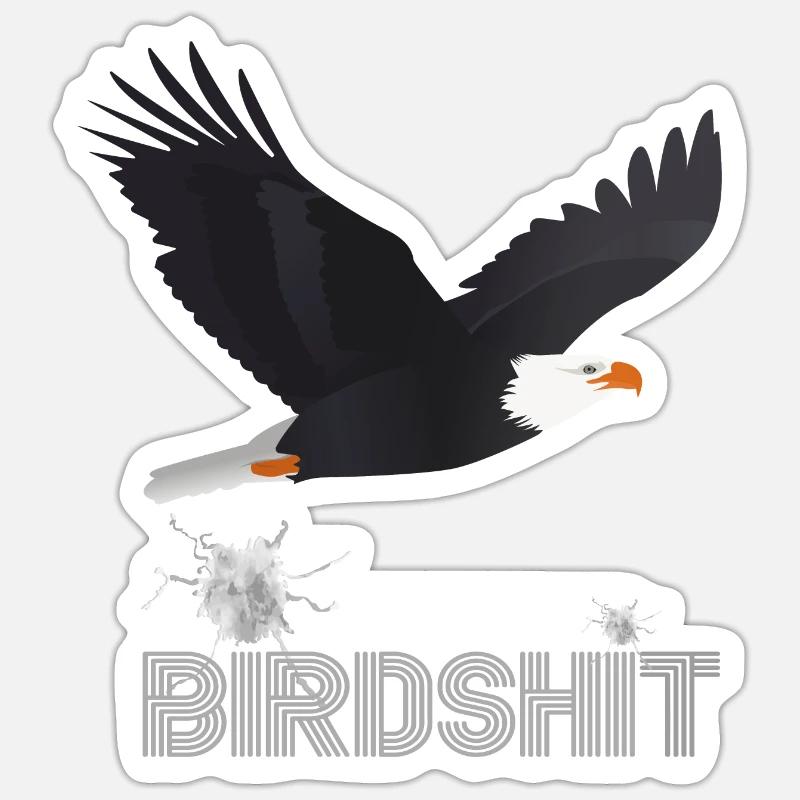 BIRDSHIT EAGLE - FARBE Sticker Größe S (10 x 10 cm)