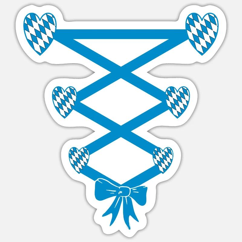 Volksfest Dirndl Replacement - Sticker size S (10 x 10 cm) - white matte
