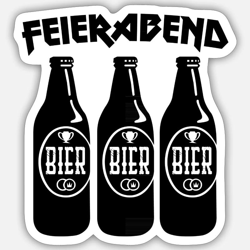 Feierabend/Bier Sticker Größe S (10 x 10 cm)