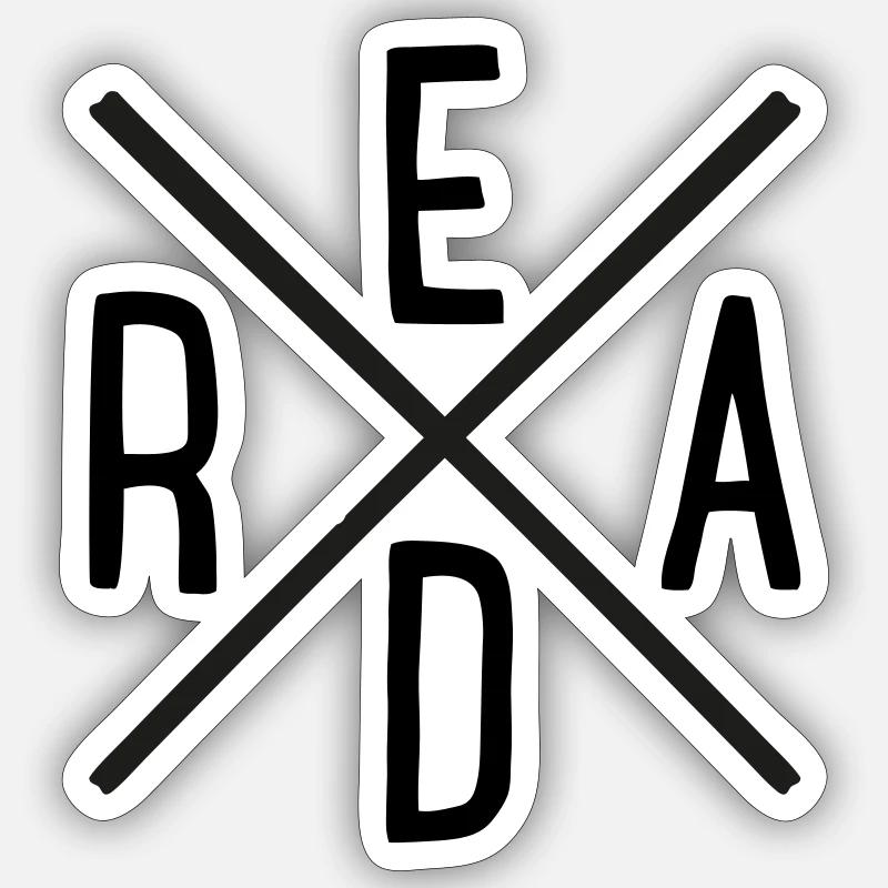 Lire - Sticker taille S (10 x 10 cm) - blanc mat