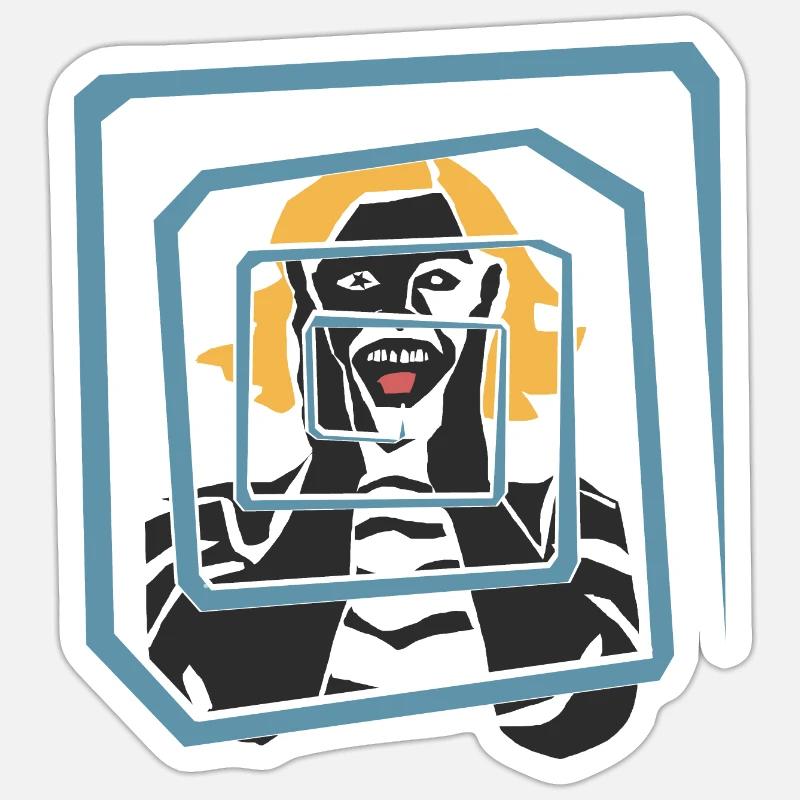 Crier - Sticker taille S (10 x 10 cm) - blanc mat