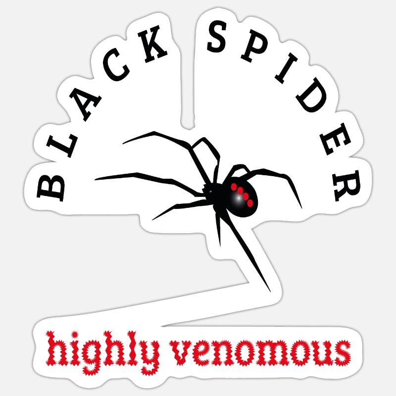 Spinne - Sticker Größe S (10 x 10 cm) - Mattweiß