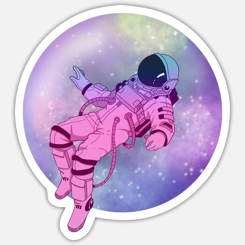 Spaceman Sticker taille S (10 x 10 cm)