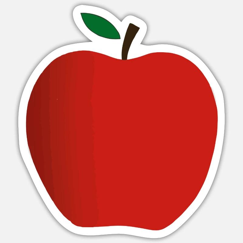 Apfel Illustration Geschenkidee Sticker Größe S (10 x 10 cm)