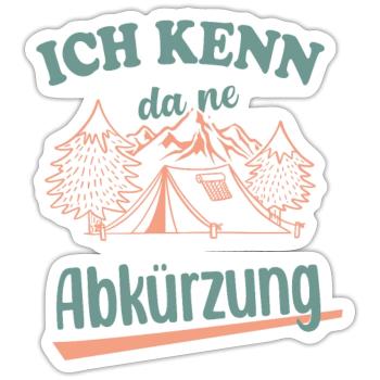 Ich kenn da ne Abkürzung Gondel lustig - Sticker taille S (10 x 10 cm) - blanc mat - Devant