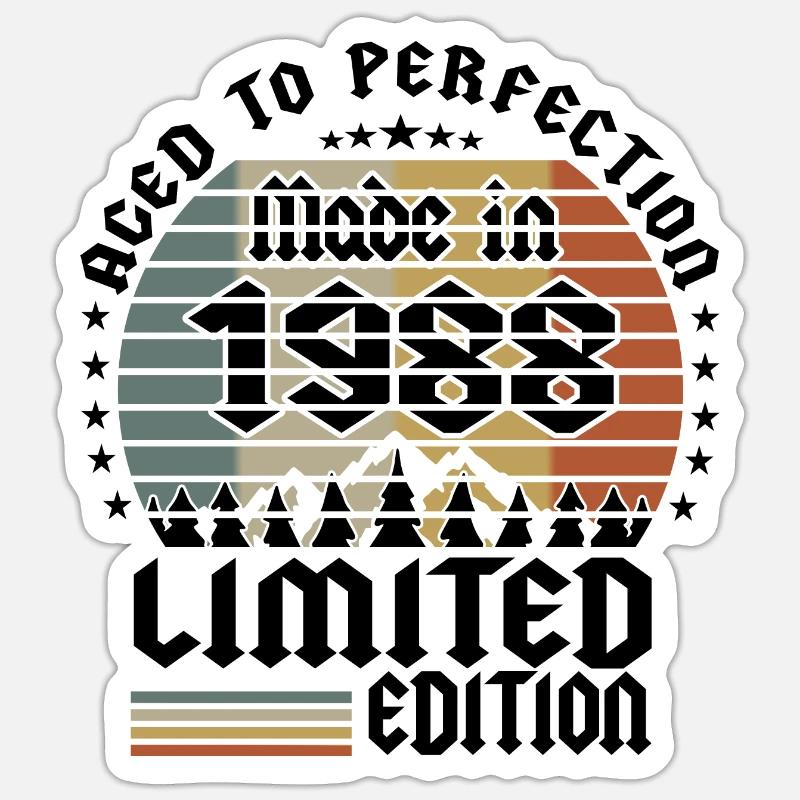 Édition limitée 1988 - Sticker taille S (10 x 10 cm) - blanc mat