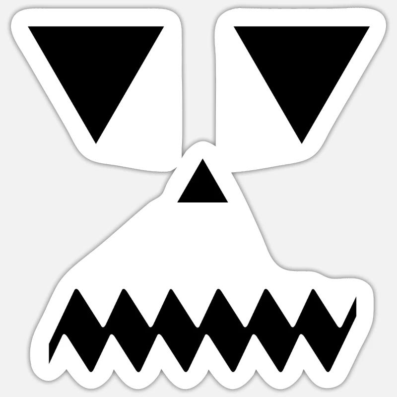 Terrifying pumpkin face Sticker size S (10 x 10 cm)