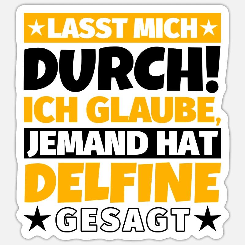 Delfine - Sticker Größe S (10 x 10 cm) - Mattweiß