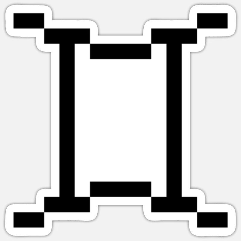 Gémeaux - Sticker taille S (10 x 10 cm) - blanc mat