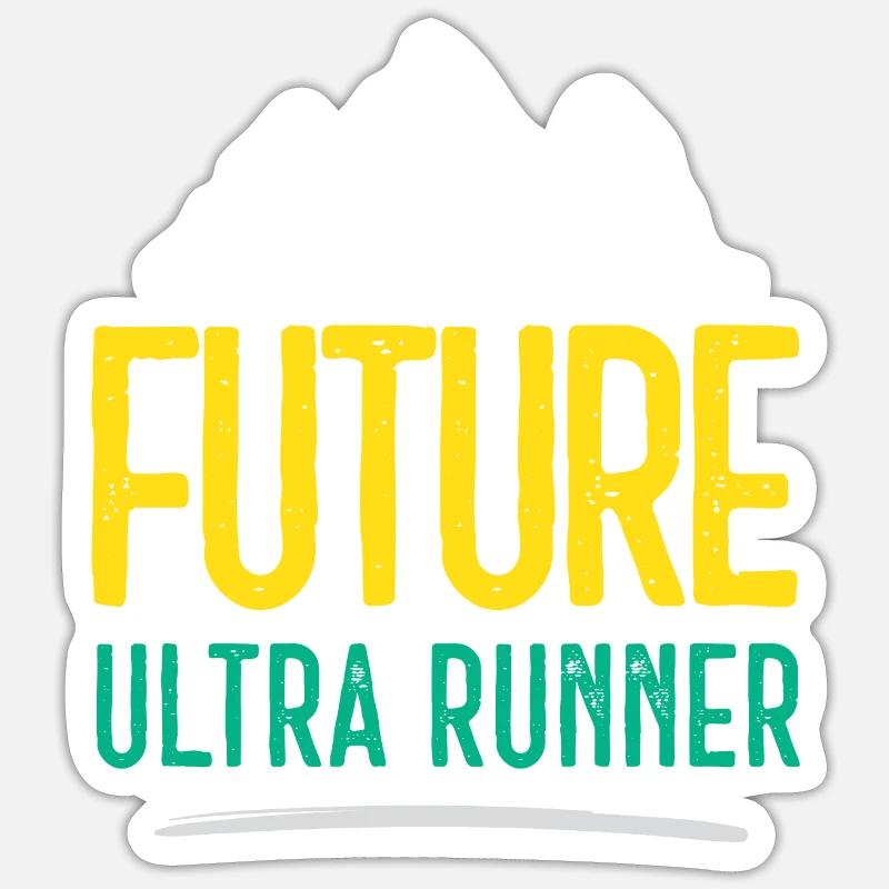 Future Ultra Runner - Sticker Größe S (10 x 10 cm) - Mattweiß