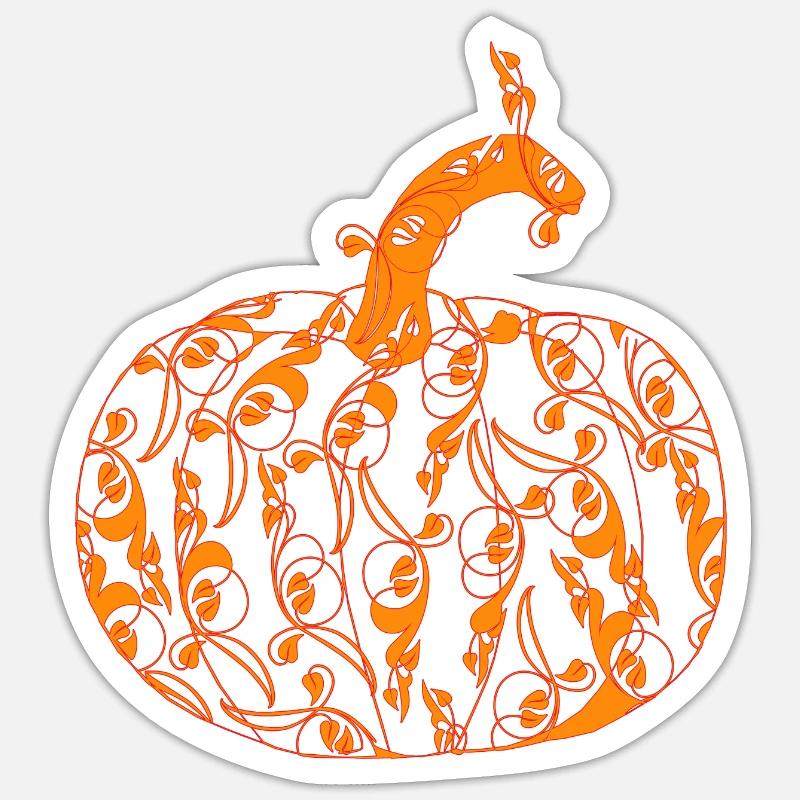 Pumpkin - Sticker size S (10 x 10 cm) - white matte