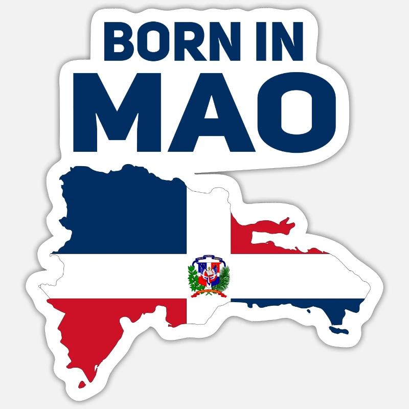 Mao - Sticker taille S (10 x 10 cm) - blanc mat