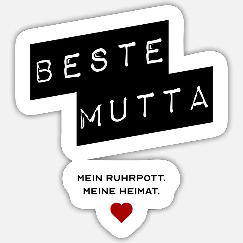 Beste Mutta - Sticker Größe S (10 x 10 cm) - Mattweiß