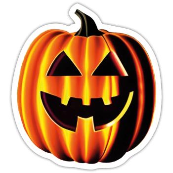 Pumpkin - Sticker size S (10 x 10 cm) - white matte - Front