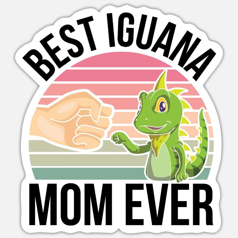 Iguana - Sticker size S (10 x 10 cm) - white matte
