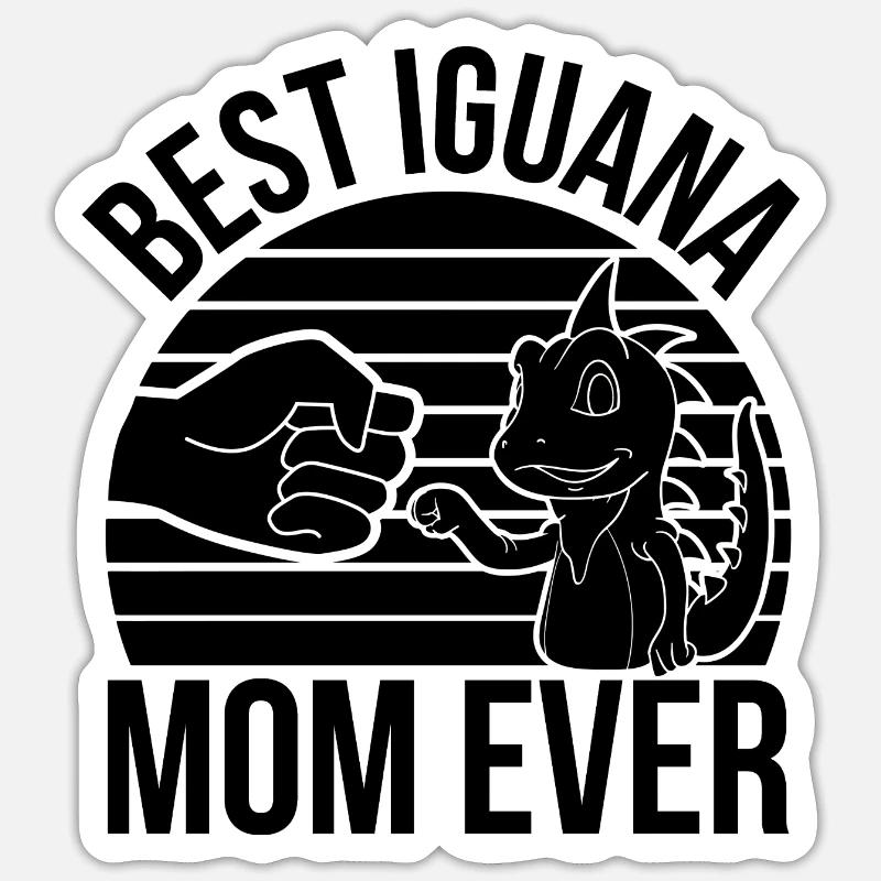 Leguane - Sticker Größe S (10 x 10 cm) - Mattweiß