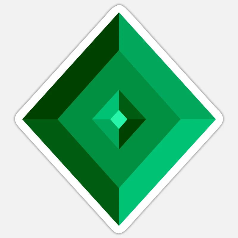 Forme géométrique 3D - Sticker taille S (10 x 10 cm) - blanc mat