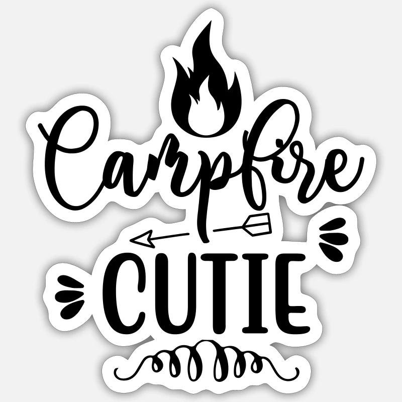 Campfire Cutie Sticker size S (10 x 10 cm)