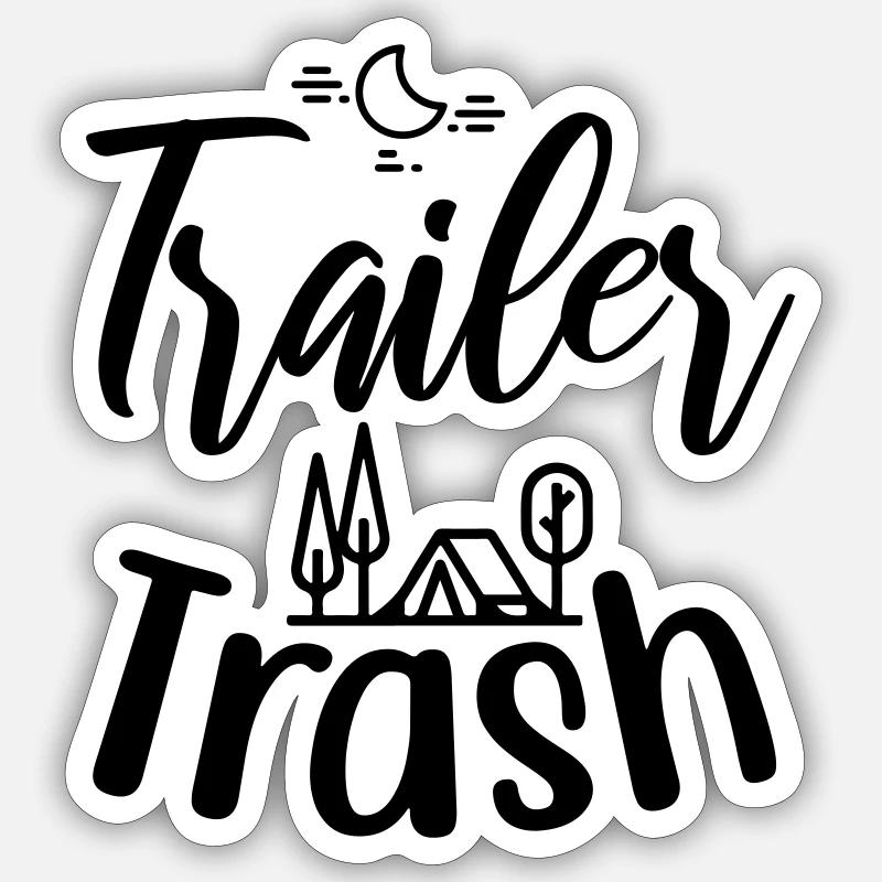 Trailer Trash Sticker size S (10 x 10 cm)