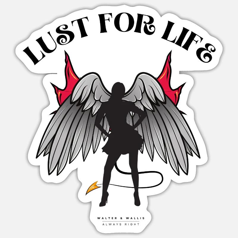 Walter & Wallis - Lust - Sticker size S (10 x 10 cm) - white matte