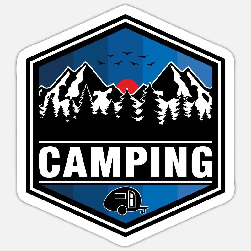 Camping Sticker size S (10 x 10 cm)