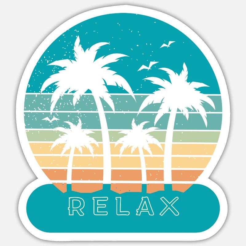 Relax - Sticker Größe S (10 x 10 cm) - Mattweiß
