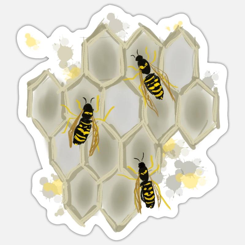 Guêpes Sticker taille S (10 x 10 cm)