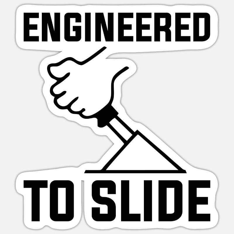 DÉRIVE CONÇUE POUR GLISSER - Sticker taille S (10 x 10 cm) - blanc mat