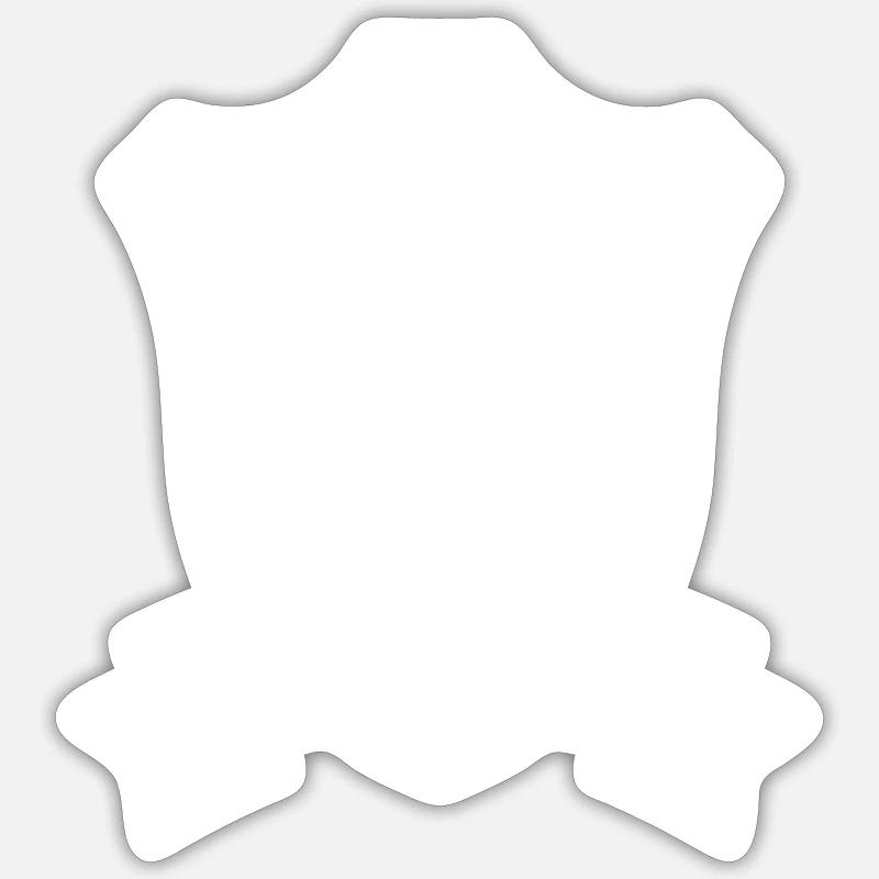 Messer Wappen - Sticker Größe S (10 x 10 cm) - Mattweiß