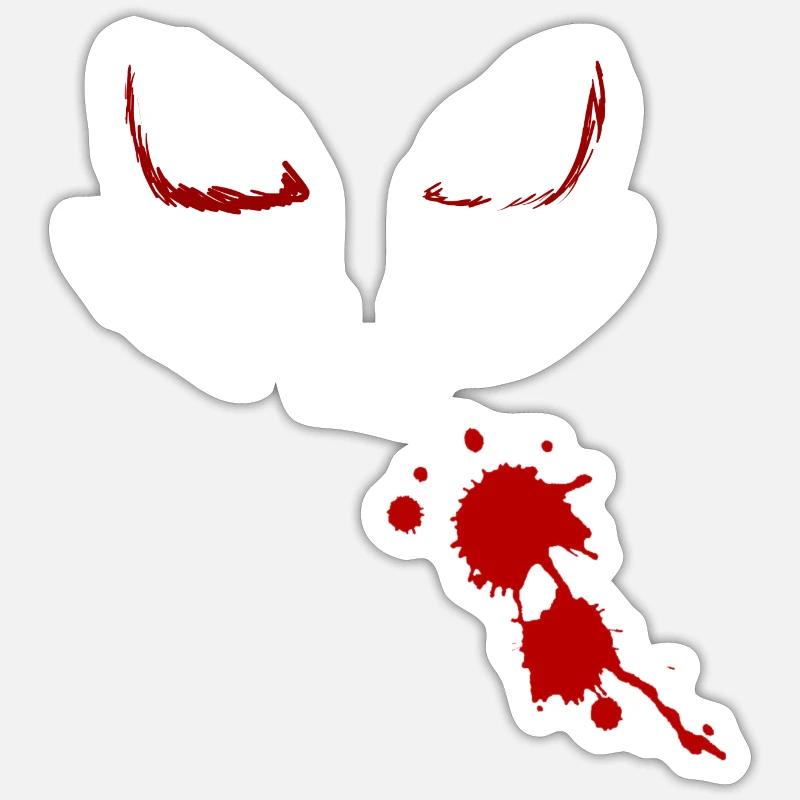 Visage de citrouille Halloween - Sticker taille S (10 x 10 cm) - blanc mat