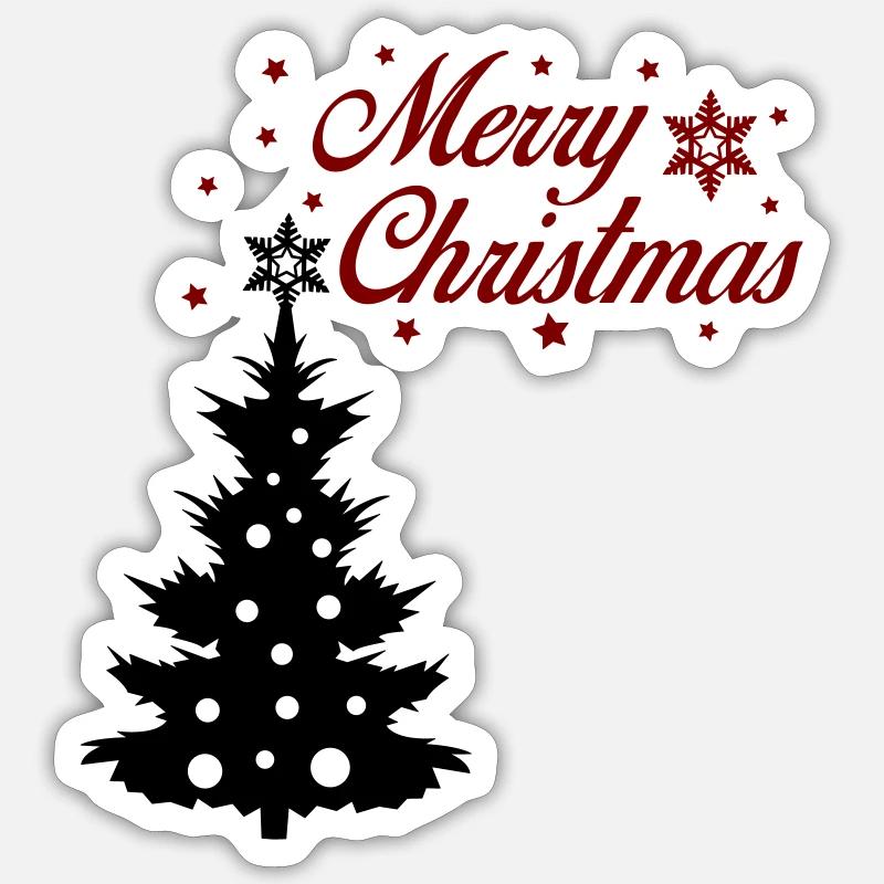 Joyeux Noël - Sticker taille S (10 x 10 cm) - blanc mat