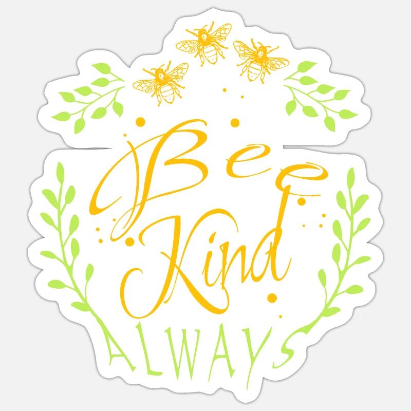 always bee friendly - bees - - Sticker size S (10 x 10 cm) - white matte