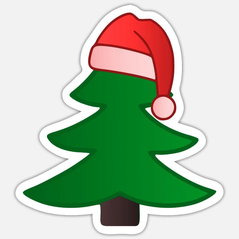Christmas tree - Sticker size S (10 x 10 cm) - white matte