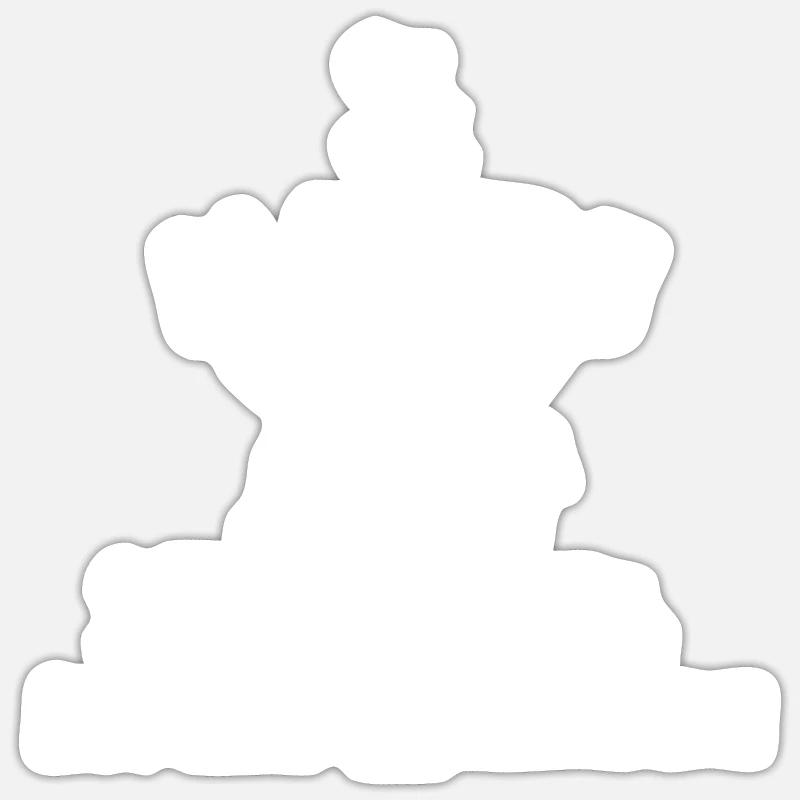 GRILLADE - Sticker taille S (10 x 10 cm) - blanc mat