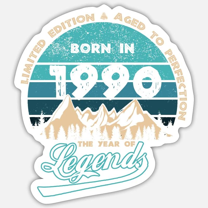 Legenden 1990 - Sticker Größe S (10 x 10 cm) - Mattweiß