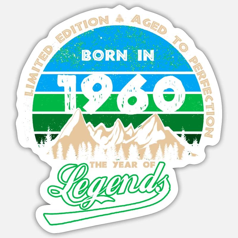 Legenden 1960 - Sticker Größe S (10 x 10 cm) - Mattweiß