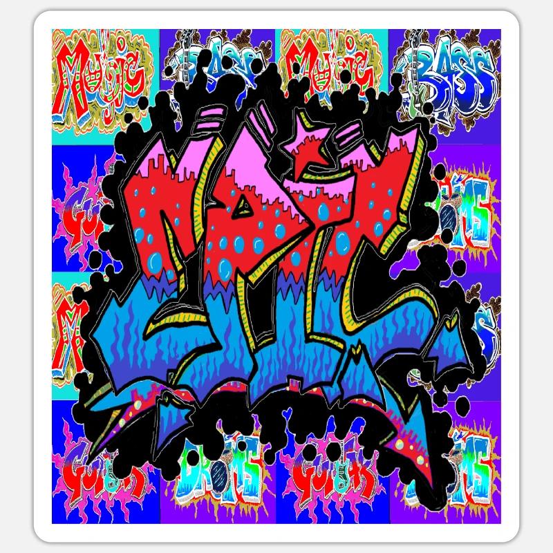 Graffiti Epic pattern 2 - Sticker size S (10 x 10 cm) - white matte