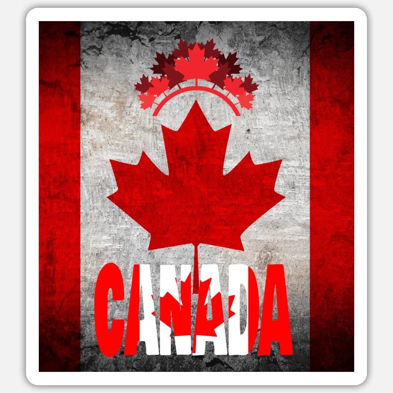 Canada, maple leaf. - Sticker size S (10 x 10 cm) - white matte