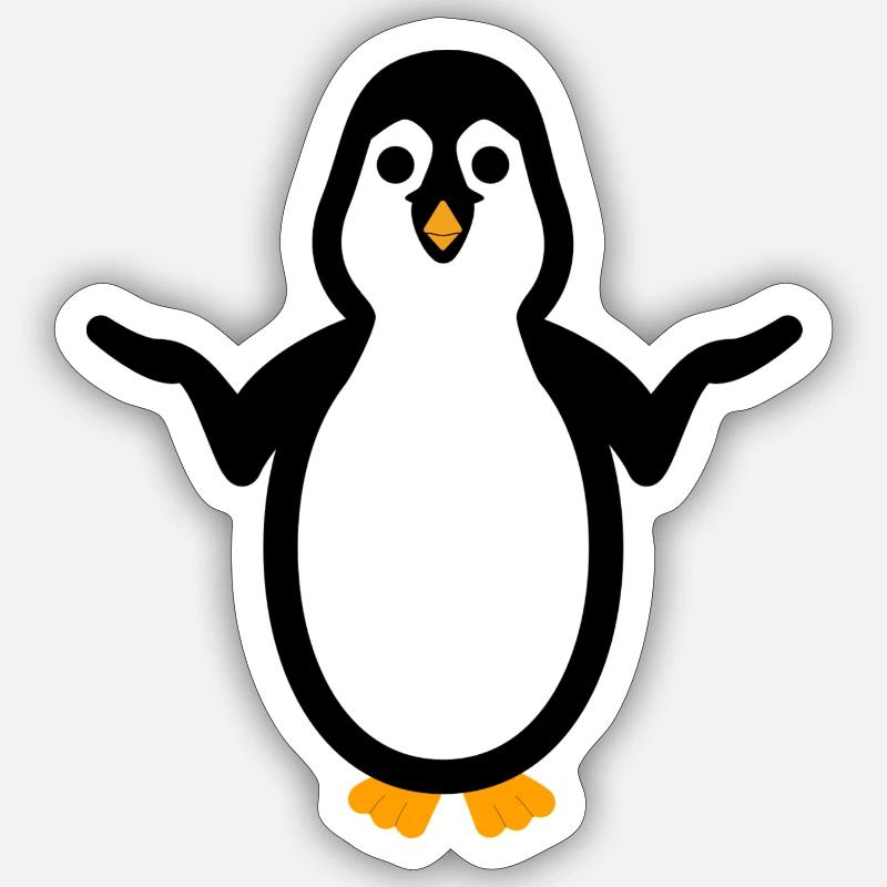Cute Penguin - Aucune idée - Sticker taille S (10 x 10 cm) - blanc mat