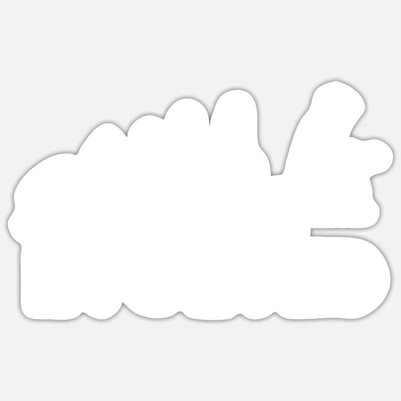 Pompier Pompier - Sticker taille S (10 x 10 cm) - blanc mat