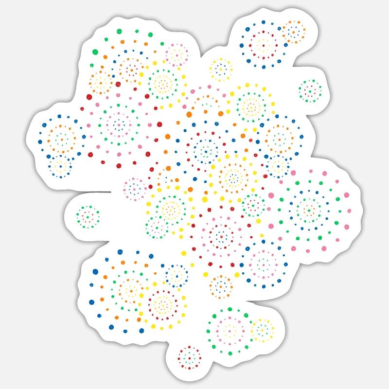 Feu d’artifice - Sticker taille S (10 x 10 cm) - blanc mat