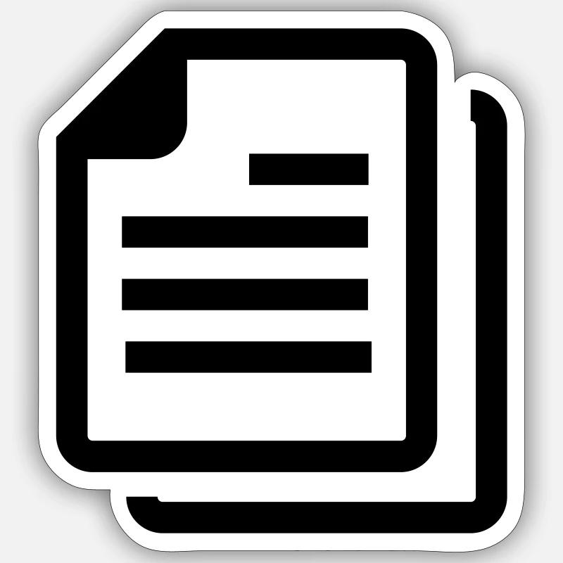 Documents Documents Sheets Icon Symbol Signs Sticker size S (10 x 10 cm)