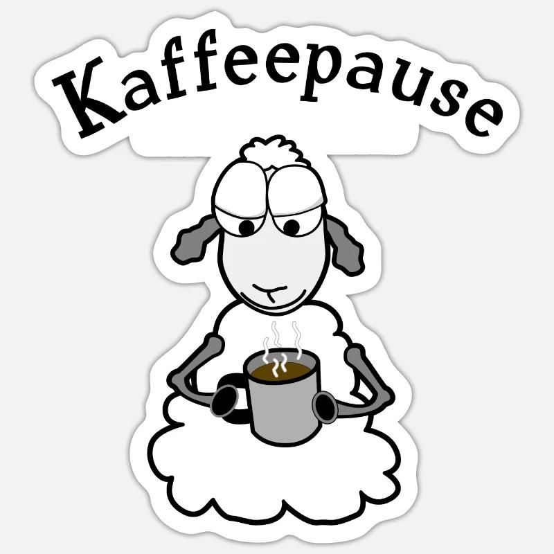 Kaffeepause Sticker Größe S (10 x 10 cm)