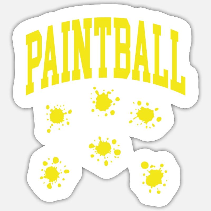 Paintball - Sticker size S (10 x 10 cm) - white matte