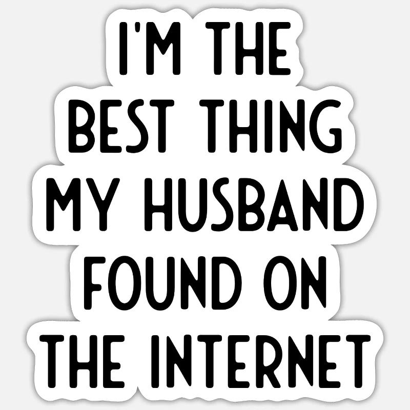 Paar, das sich online getroffen hat Ehemann Ehefra Sticker Größe S (10 x 10 cm)