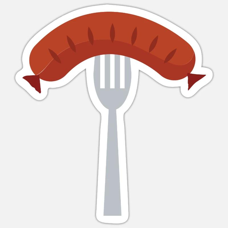 Wurst Sticker Größe S (10 x 10 cm)