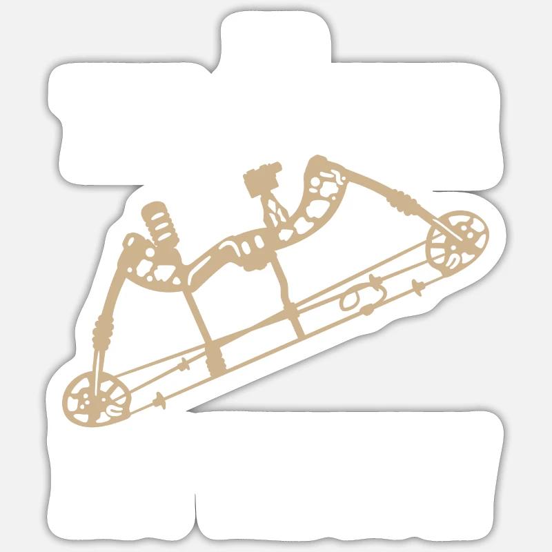 Bogenschütze - Bogenschießen - Sticker Größe S (10 x 10 cm) - Mattweiß